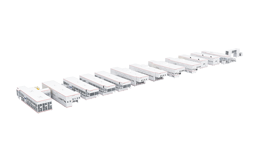 Sunken-type minimalist short-blade cell assembly line Sunken-type minimalist short-blade cell assembly line